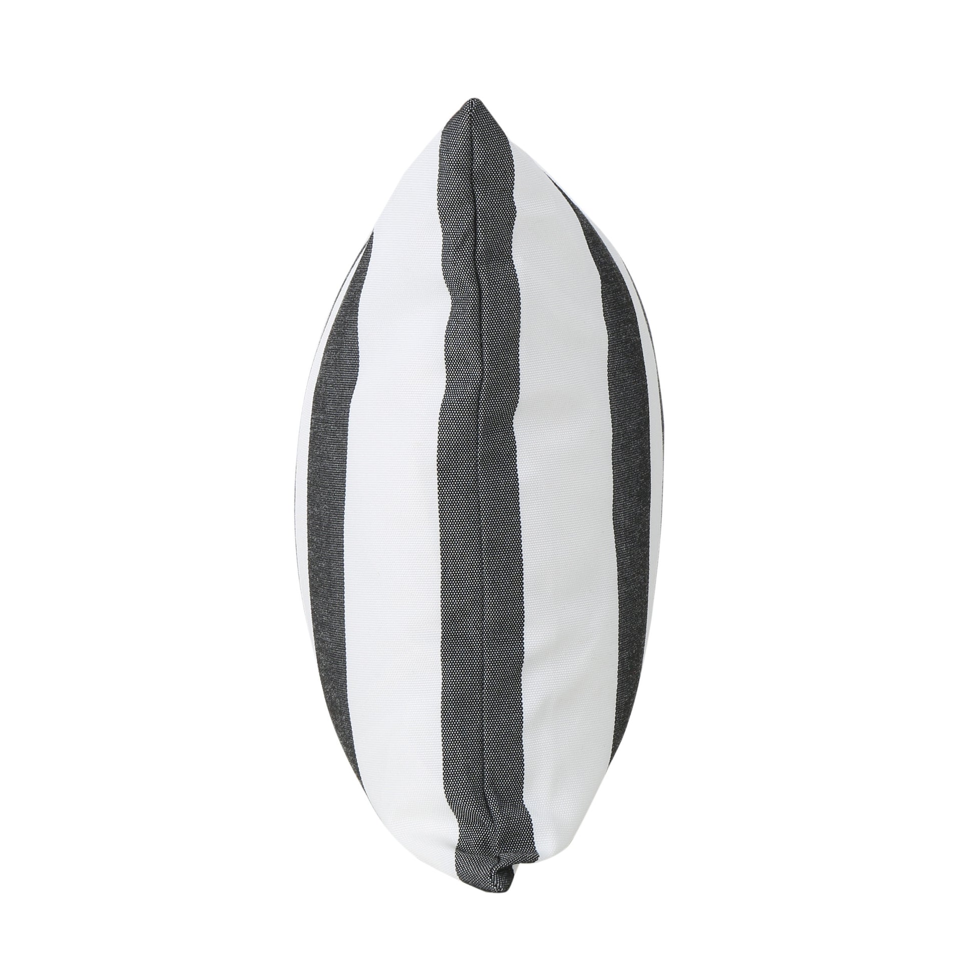 Coronado Stripe Rectangular Pillow Black Fabric