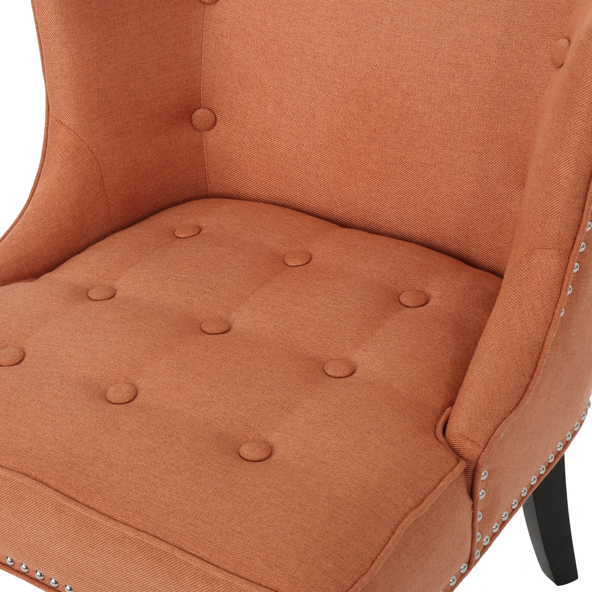 Occassional Chair Orange Fabric