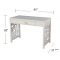 Ivybridge Desk W Storage Gray Mdf