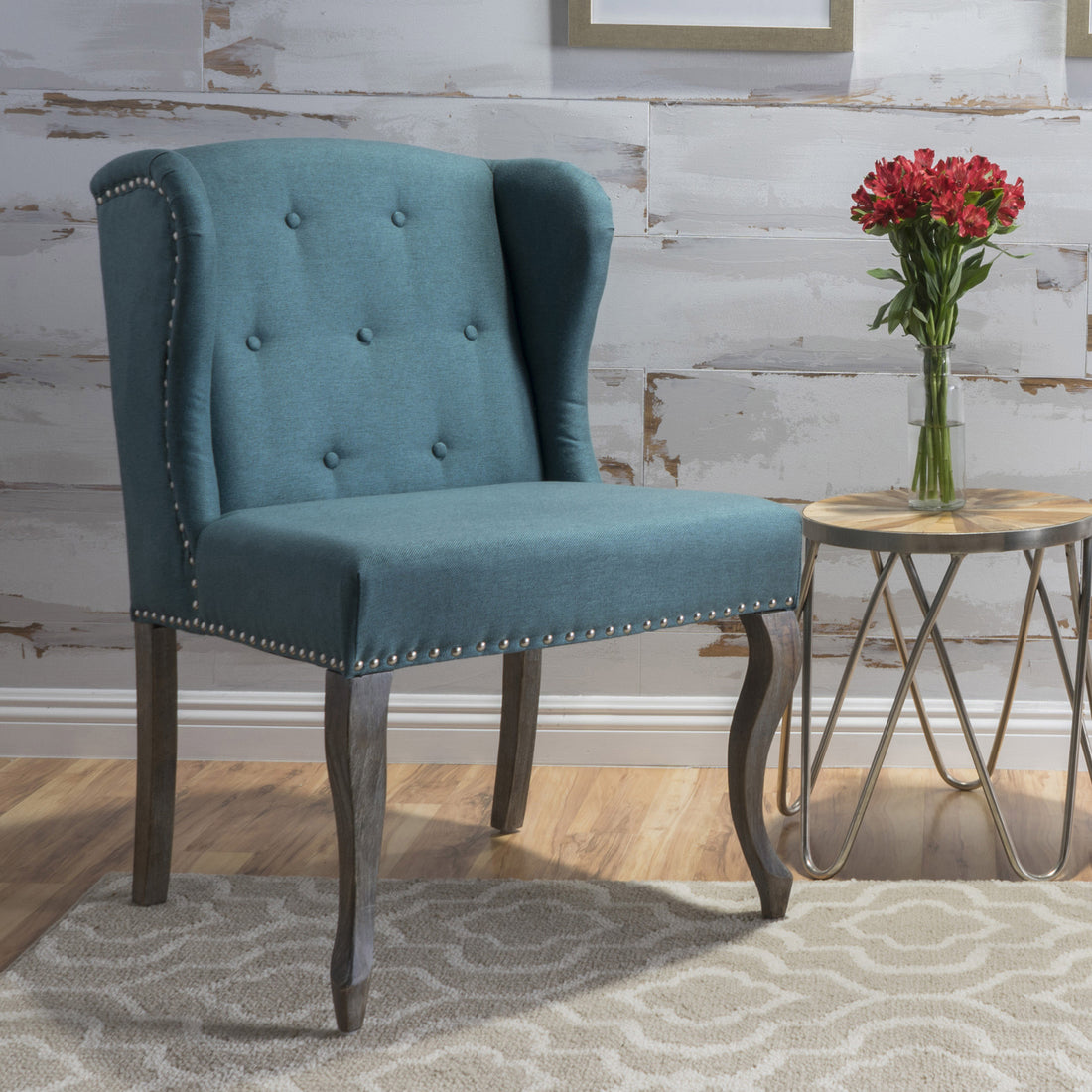 Kd Single Chair Teal Fabric