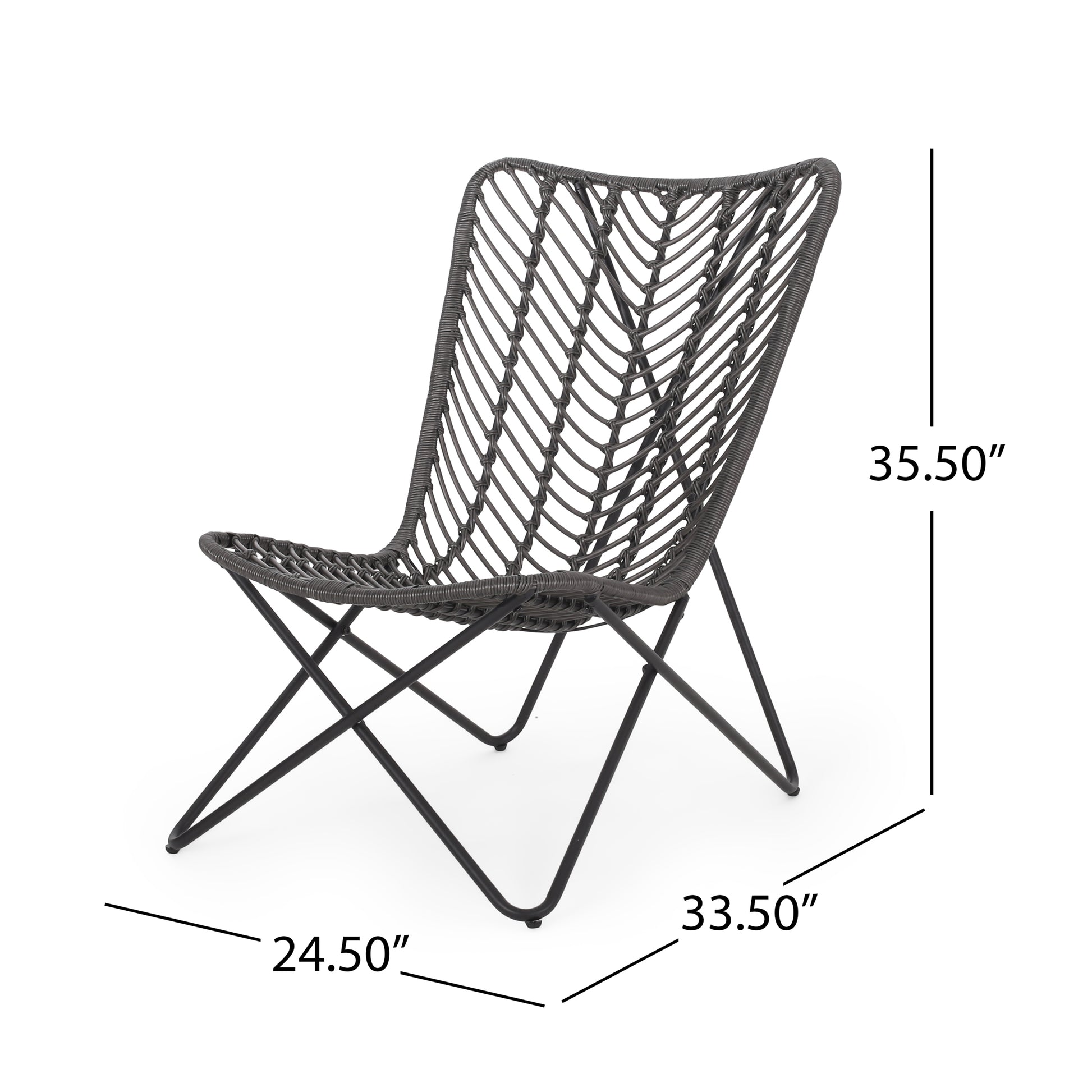 Gatlin Chair Gray Rattan