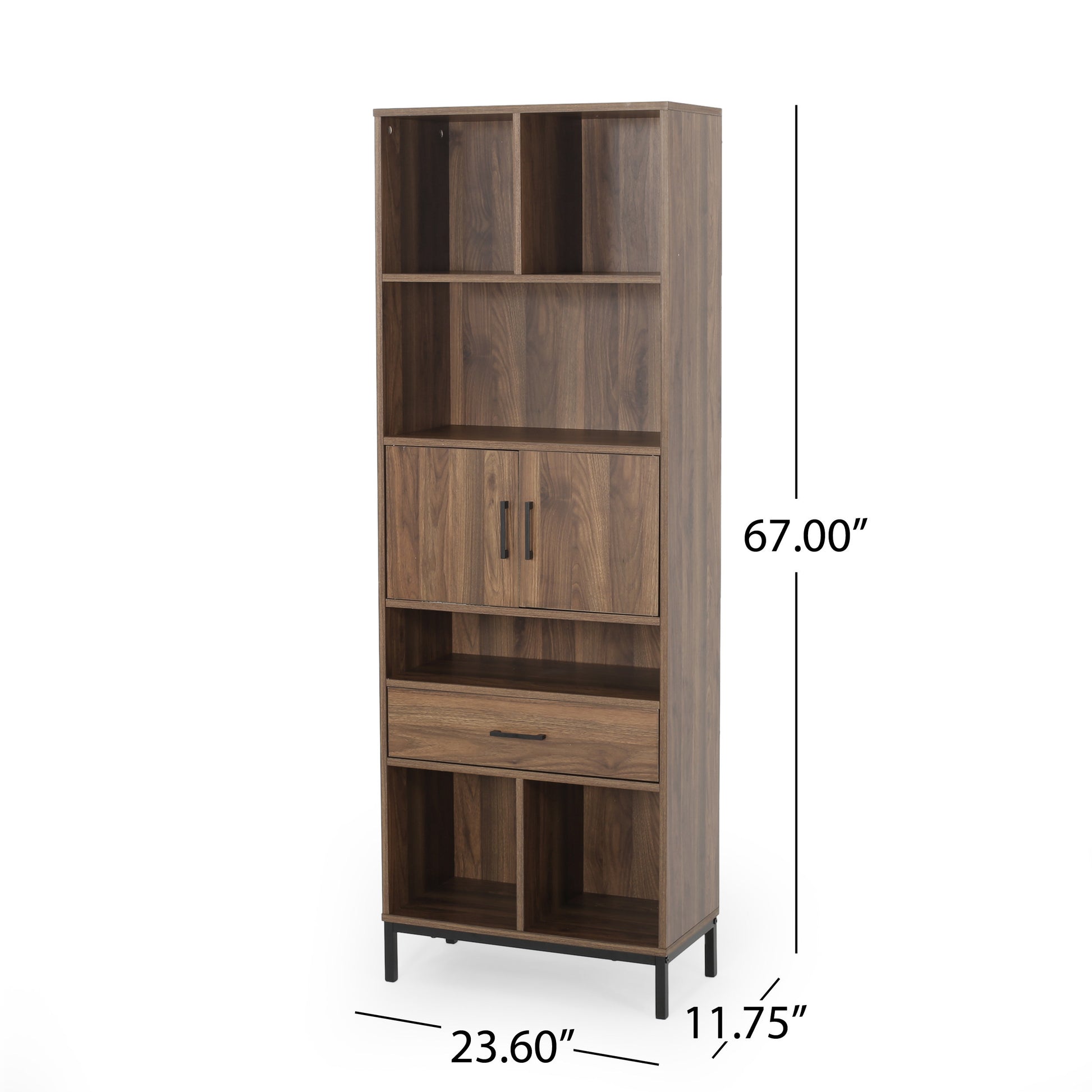 Cube Unit Bookcase Walnut Mdf