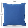 Coronado Square Pillow Blue Fabric