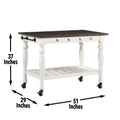 Joanna Kitchen Cart Two Tone White Wood