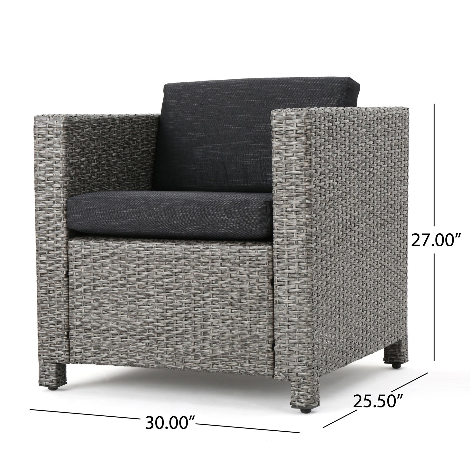 Puerta Club Chair Mp1 Black Rattan