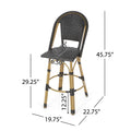 Barstool Black Wicker