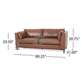 3 Seater Sofa Light Brown Pu