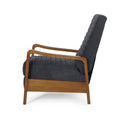 Fabric Wood Hand Recliner Charcoal Fabric