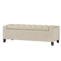 Guernsey Ottoman Ivory Velvet