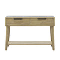 Calgary Sintered Stone Sofa Table Brown Brown Wood