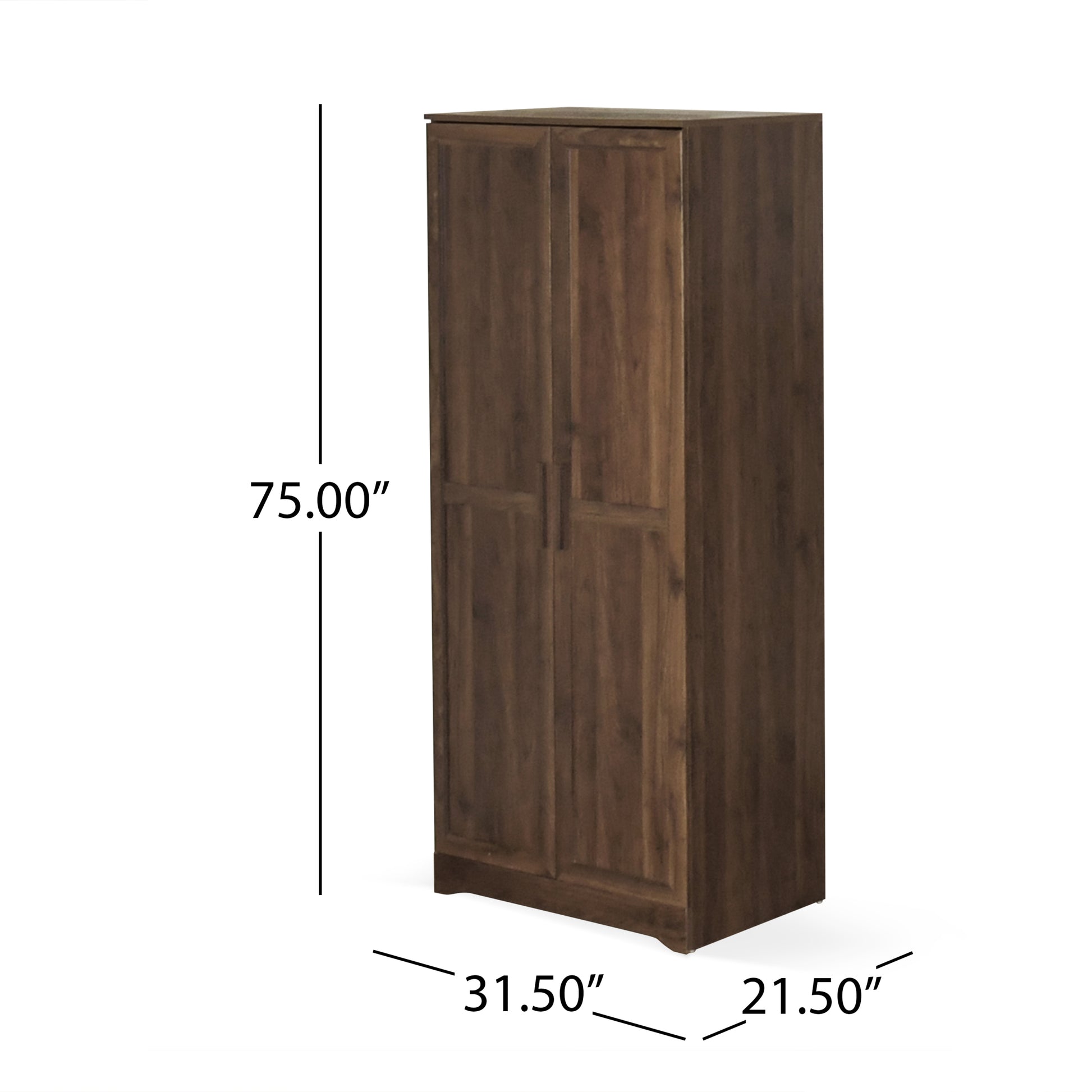 Delaney 2 Door Wardrobe Walnut Mdf