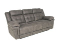 Anastasia Recliner Sofa Gray Gray Fabric 3 Seat