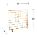 Glanlon Contemporary Fireplace Screen Gold Iron