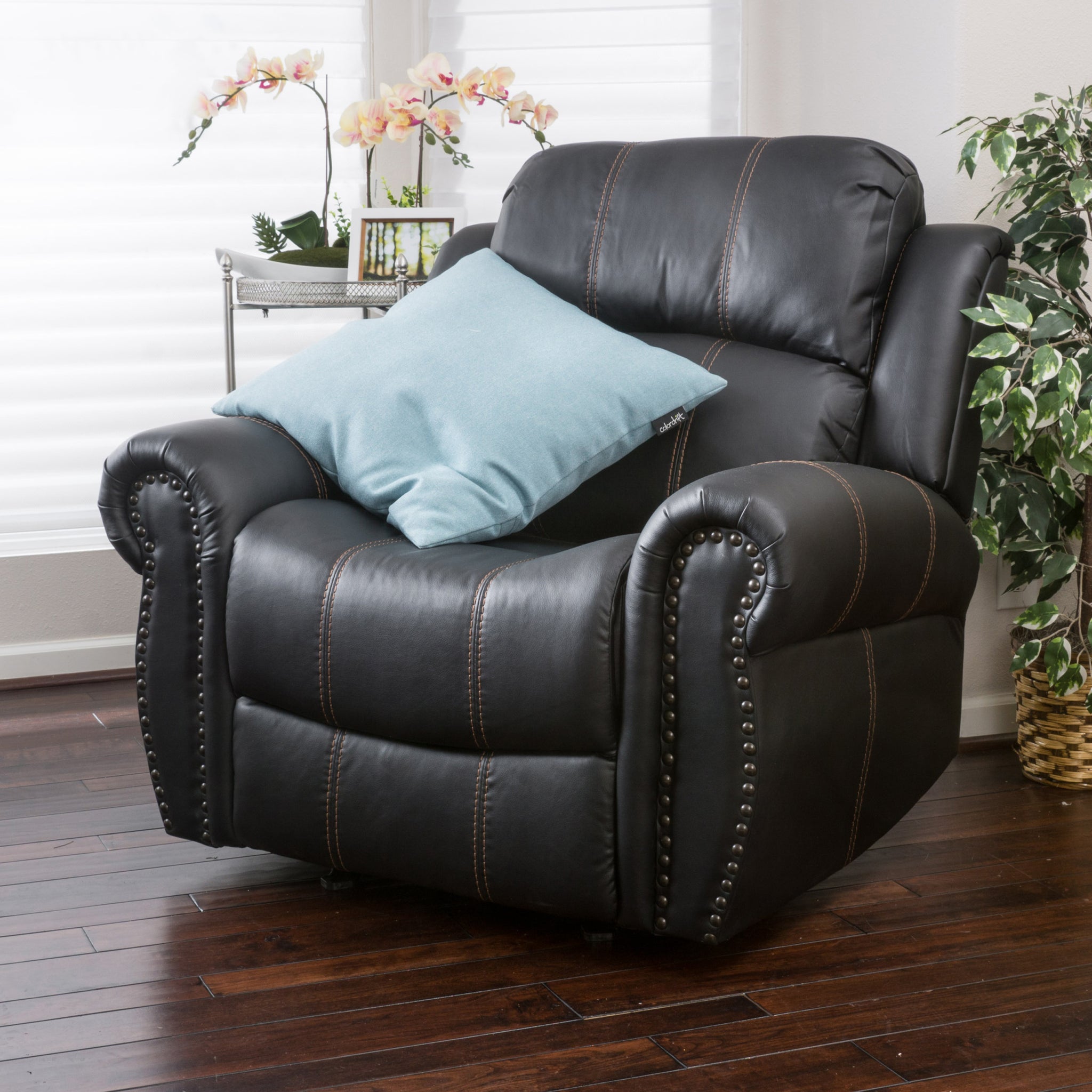 Gliding Recliner Black Pu