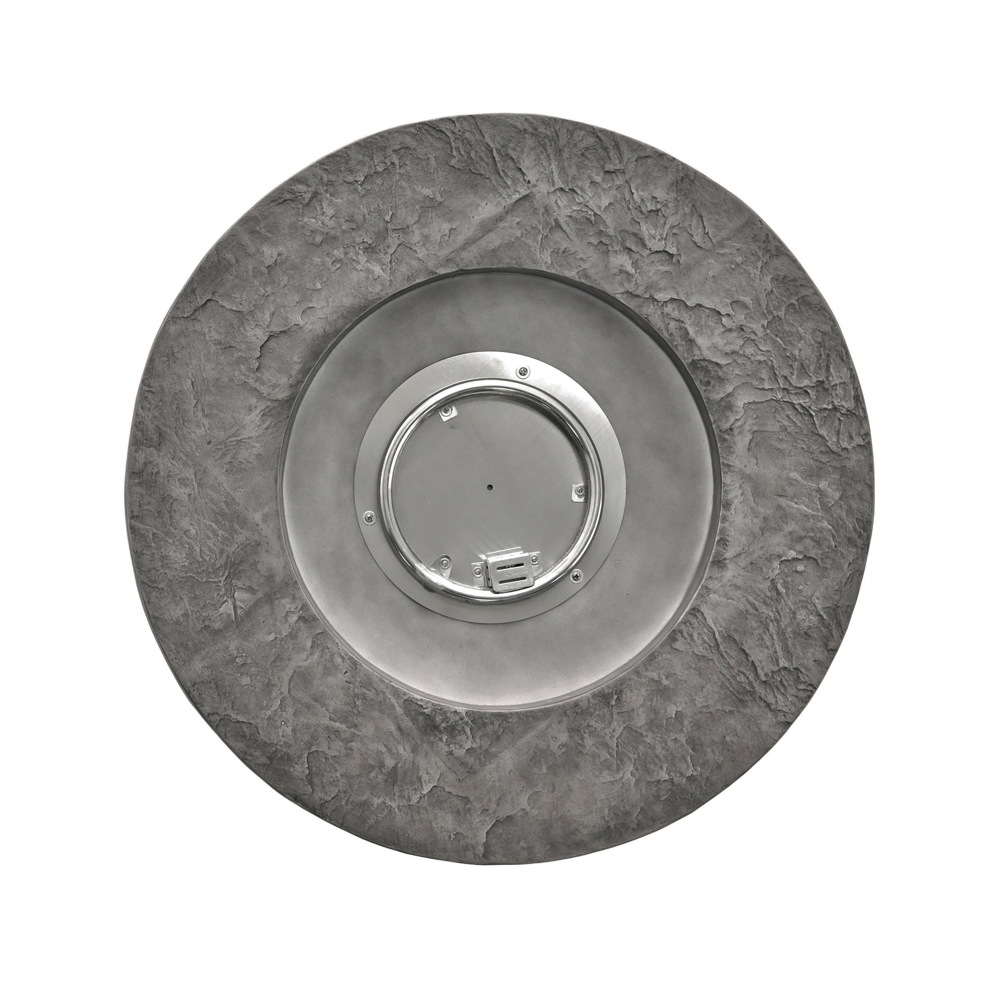 Hoonah 32'' Stone Circular Mgo Fire Pit W Grey Top 40,000 Btu Stone Gray Magnesium Oxide