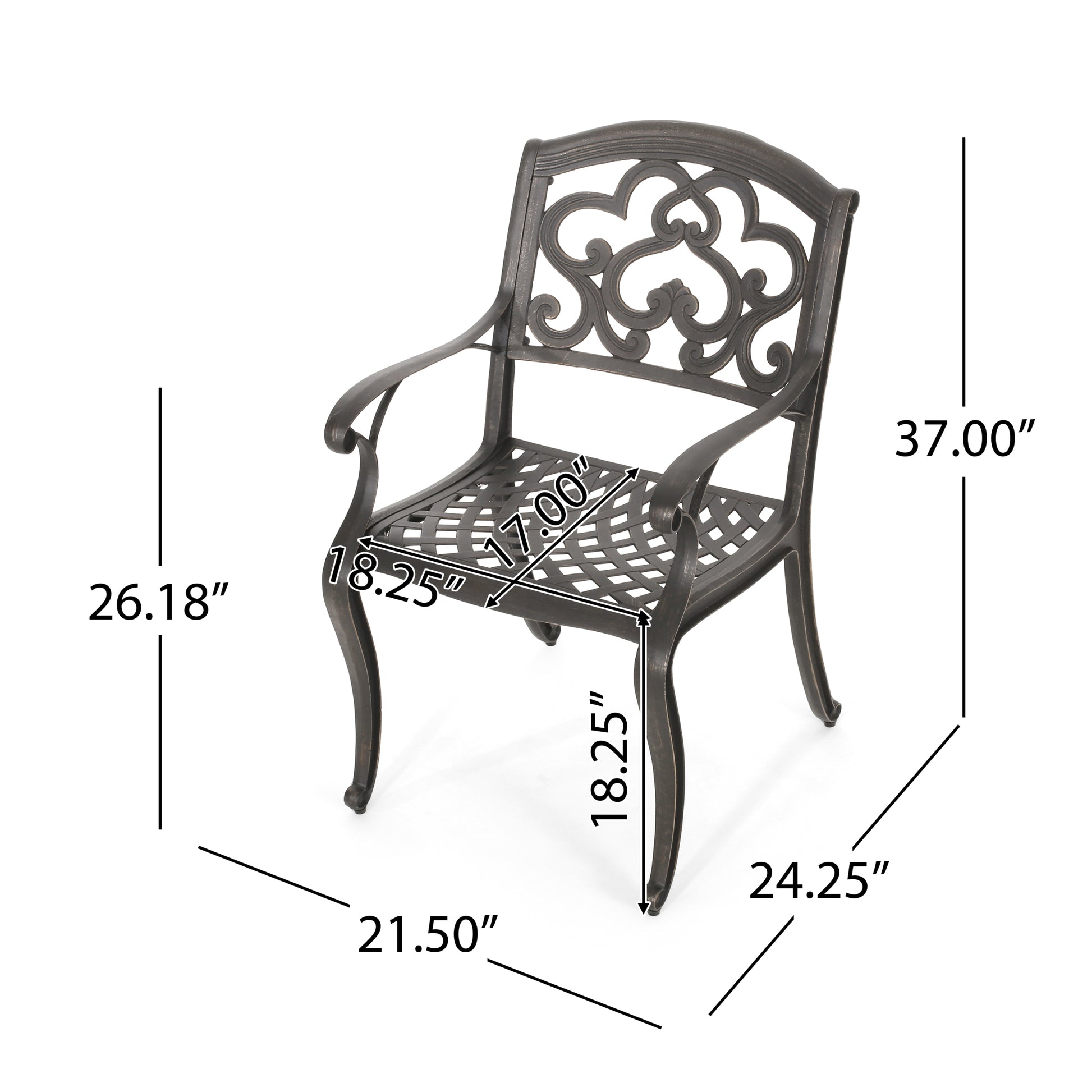 Austin Chair Set Of 2 Copper Aluminium