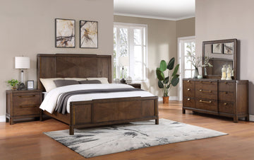 Milan 4 Piece King Bedroom Set Dark Brown King Dark Brown 4 Piece Set Wood
