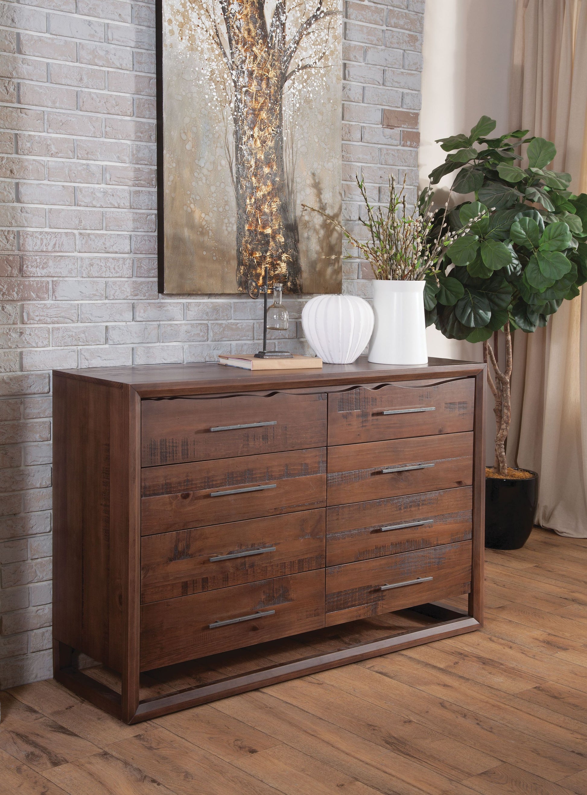 Lofton Dresser Brown Brown Wood