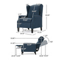 Recliner Navy Blue Fabric