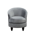 Sophia Swivel Chair Gray Velvet Gray Wood