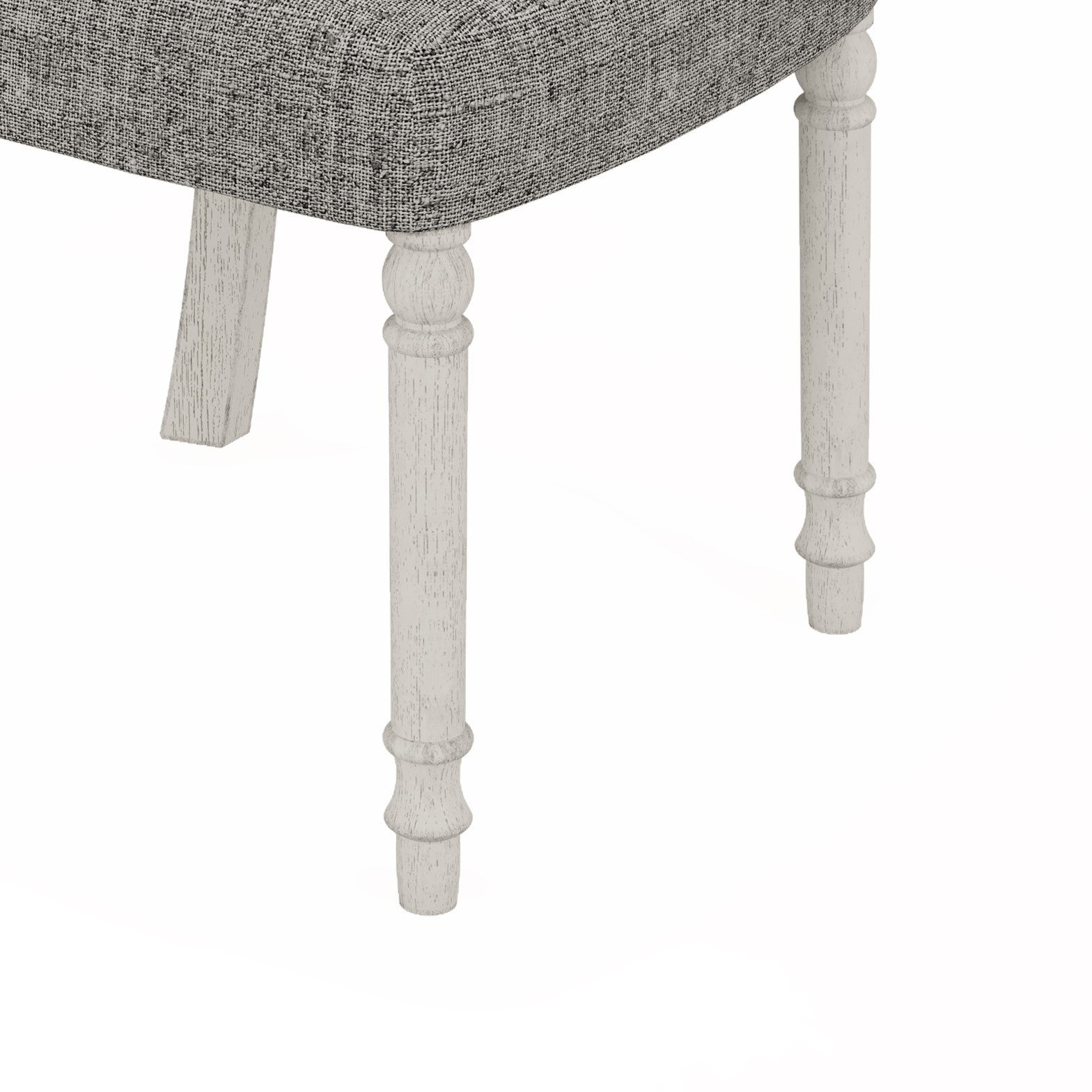 Tannen Set Of 2 White And Gray Dining Side Chair White Gray Linen