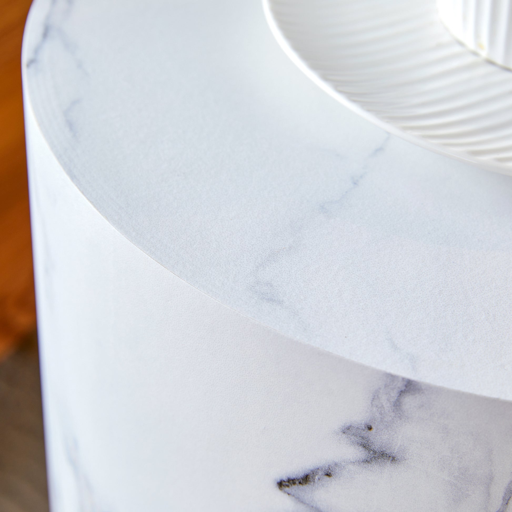 The Cylindrical Table With Its Patterned Design Can Be Easily Integrated Into A Variety Of Interior Styles, From Coffee Tables To Small Dining Tables, Workbenches Or Makeshift Writing Desks. White Mdf