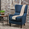 Hi Back Quentin Sofa Chair, Living Room, Study And Bedroom Navy Blue Fabric