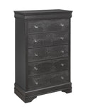 Shaker Crocodile Metallic Grey Chest Metallic Grey Solid Wood Mdf