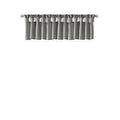 Lightweight Faux Silk Valance With Beads Charcoal 50X26