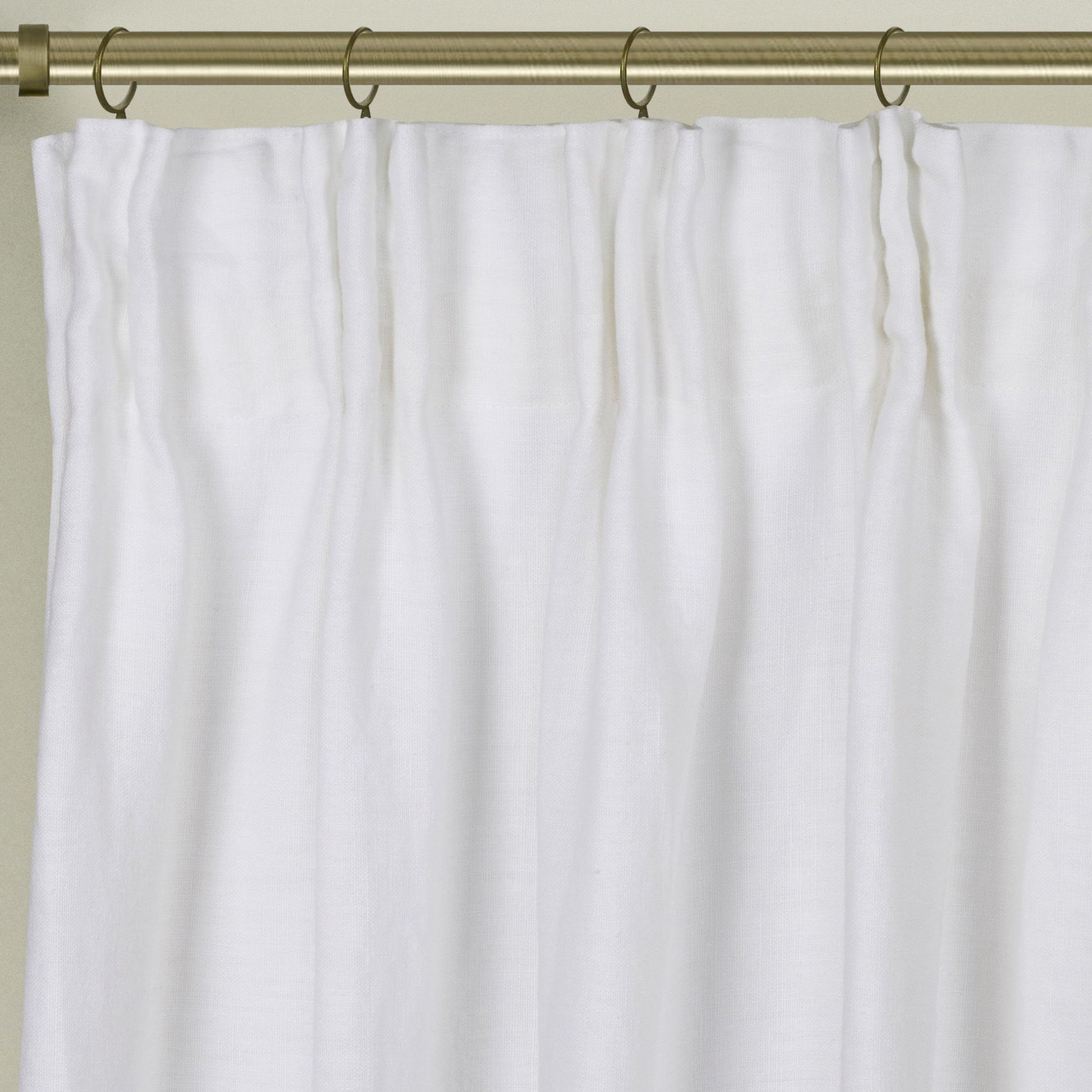 Newport Cotton Lining Window Curtains For Bedroom, Linen Curtains For Living Room, 108 Inches Long Curtains For Living Room, Soft White Soft White Linen