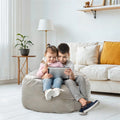 3 'Beanbag Chair, Adult And Child Beanbags, Oversized Couch Couch, Living Room Furniture, Detachable, Washable Covers, Huge Comfortable Play Chair, Round Sofa, Bedroom Quarters Gray Fabric