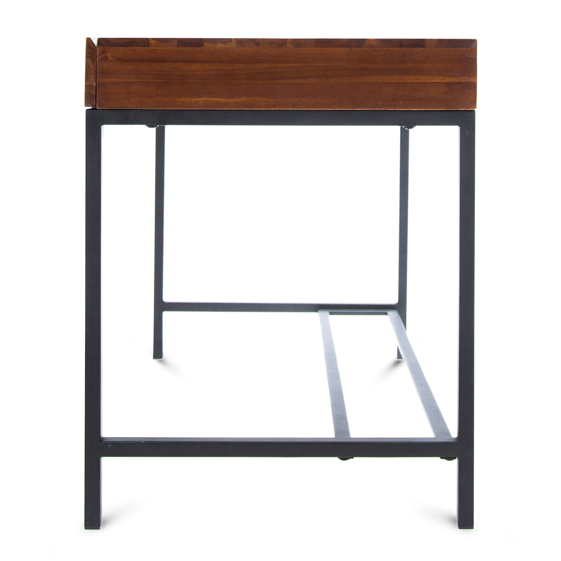 Storage Desk Oak Wood Metal