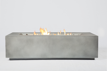 Concrete Propane Outdoor Fire Pit Table Cream White Concrete