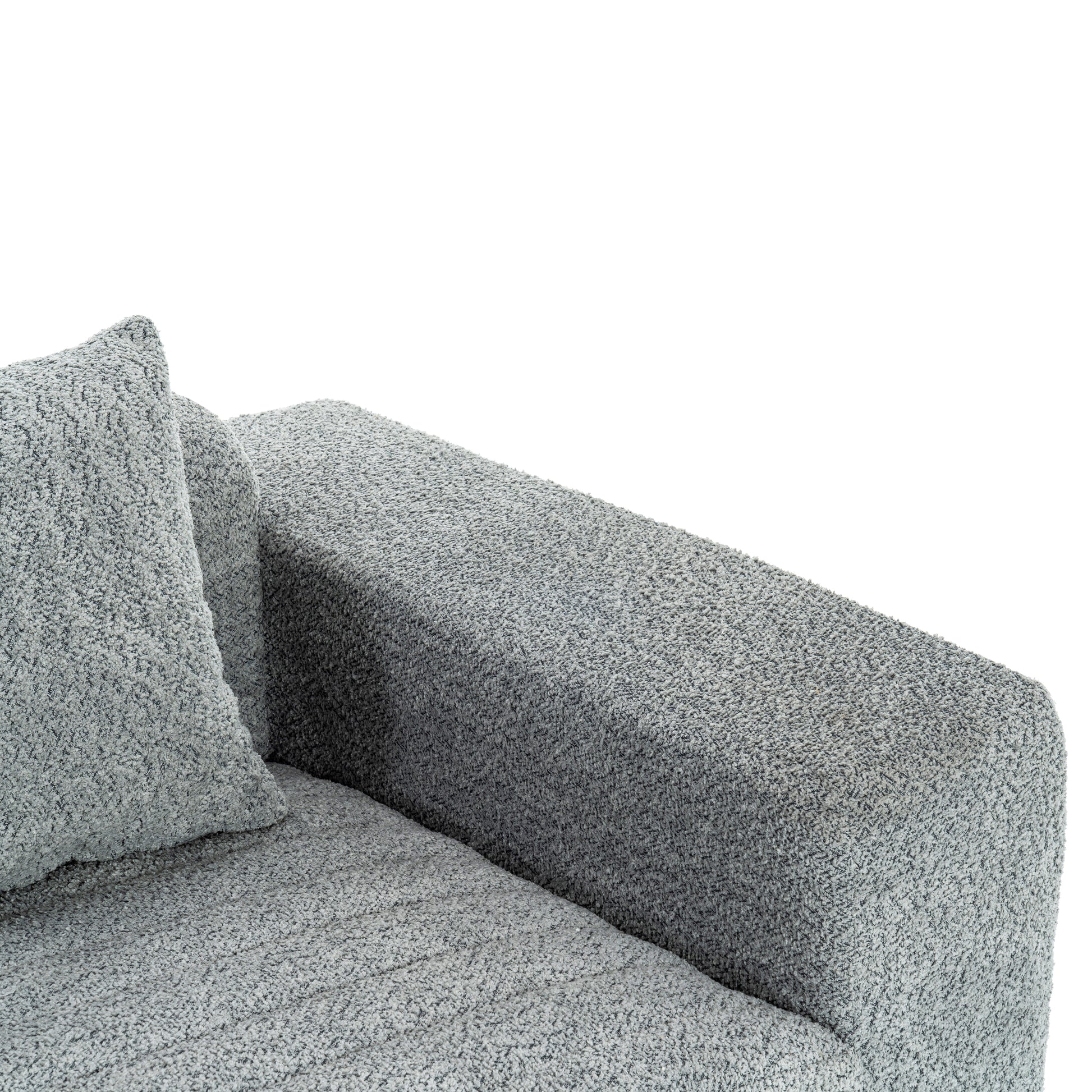 116.5" Sectional Sofa Full Compressed Sofa Couch Free Combined Sofa For Living Room, Grey Grey Foam Polyester 4 Seat