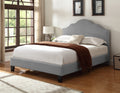 Kopa Gray Cal King Upholstered Bed California King Gray Foam Solid Wood