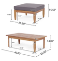 Aston Ottoman Coffee Table Teak Acacia Wood