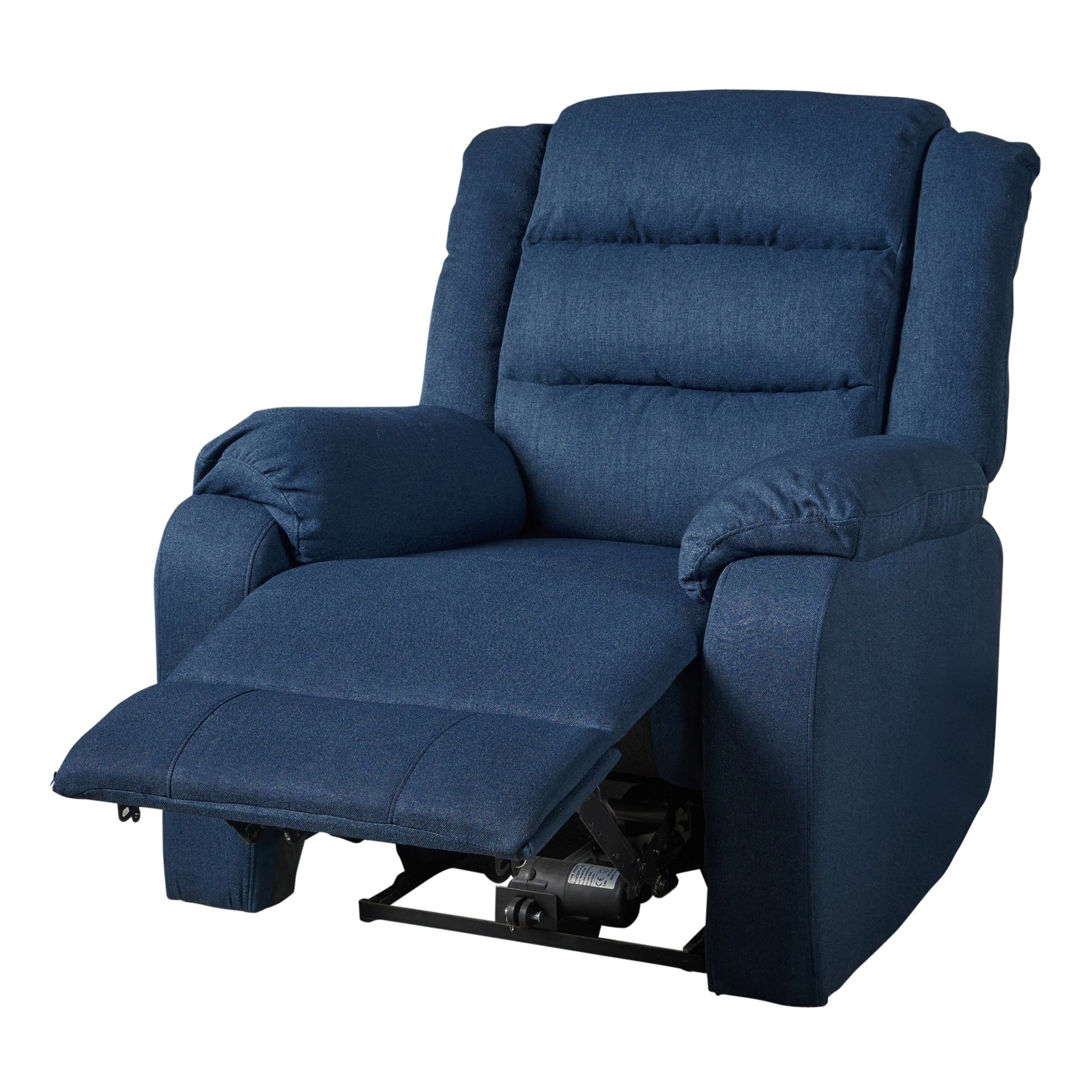 35.04" Wide Power Standard Recliner Navy Blue Fabric