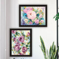 Abstract Florals To Wish You Good Luck, Success, Longevity Should Keep You Smiling Framed Wall Art For Living Room, Wall Art Print For Home Decor, Bedroom Wall Art By Jennifer Holden Multicolor Wood Paper