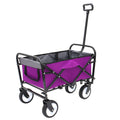 Minimeetall Strapcollapsible Foldable Wagon Cart With Strapping System Beach Wagonutility Cartutility Wagon Grocery Cart For Camping Shopping Sports Gardeing Fishing Supports 225Lbs Purple Purple