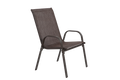 4 Piece Patio Chairs, Outdoor Camping Chairs Withtextilene Fabric, Set Of 2 Garden Chairs With Armrest High Backrest For Garden Patio Pool Beach Yard Space Saving Brown Brown Steel