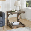 Unique Coffee Table, Solid Wood 23.8 Inch Modern Coffee Table Modern Center Table With Storage, Solid Wood Special Shape Coffee Table, Living Room, Kitchen, Apartment Dining Table Brown Solid Wood Mdf