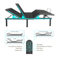 King Size Flex Head Quick Assembly Adjustable Bed Frame With Voice Activated Controls Black Metal Metal