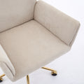 Ts Office Chair 1Pc Creamy White Creamy White Corduroy