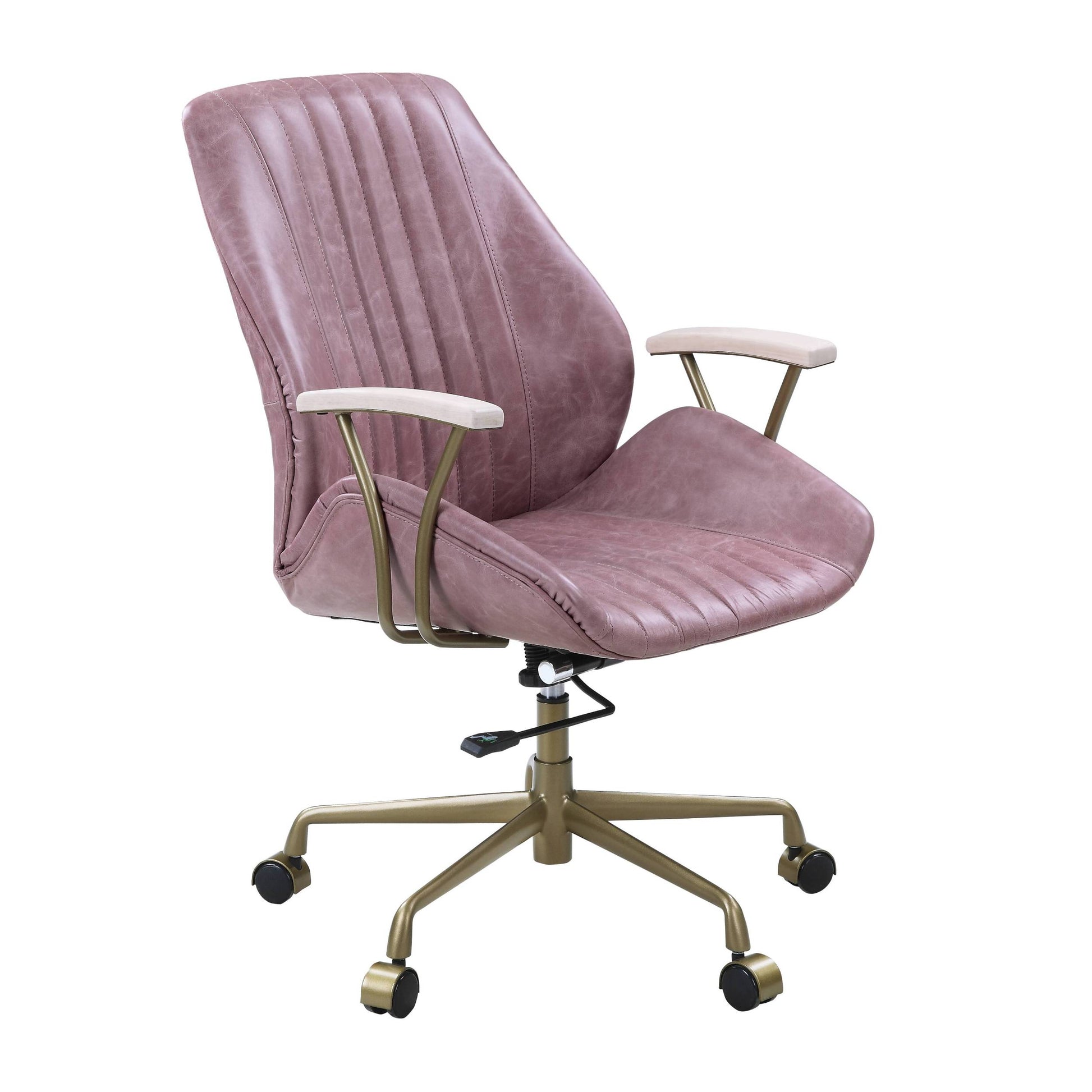 Pink Office Chair With Swivel Solid Pink Office Office Chairs Solid Back Swivel Genuine Leather