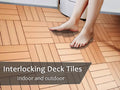 Wood Plastic Composite Deck Tiles Set Of 20Pcs, Composite Decking Resist Rust, Water, Weather, Indoor&Outdoor, Easy To Diy & Maintain, Ideal For Patios, Balconies, Rooftops, Decks, 12X12