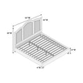 Queen Bed In Brown Box Spring Not Required Queen Brown Light Brown Panel Fabric