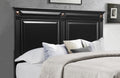 Rex King Bed Black Solid Wood Mdf