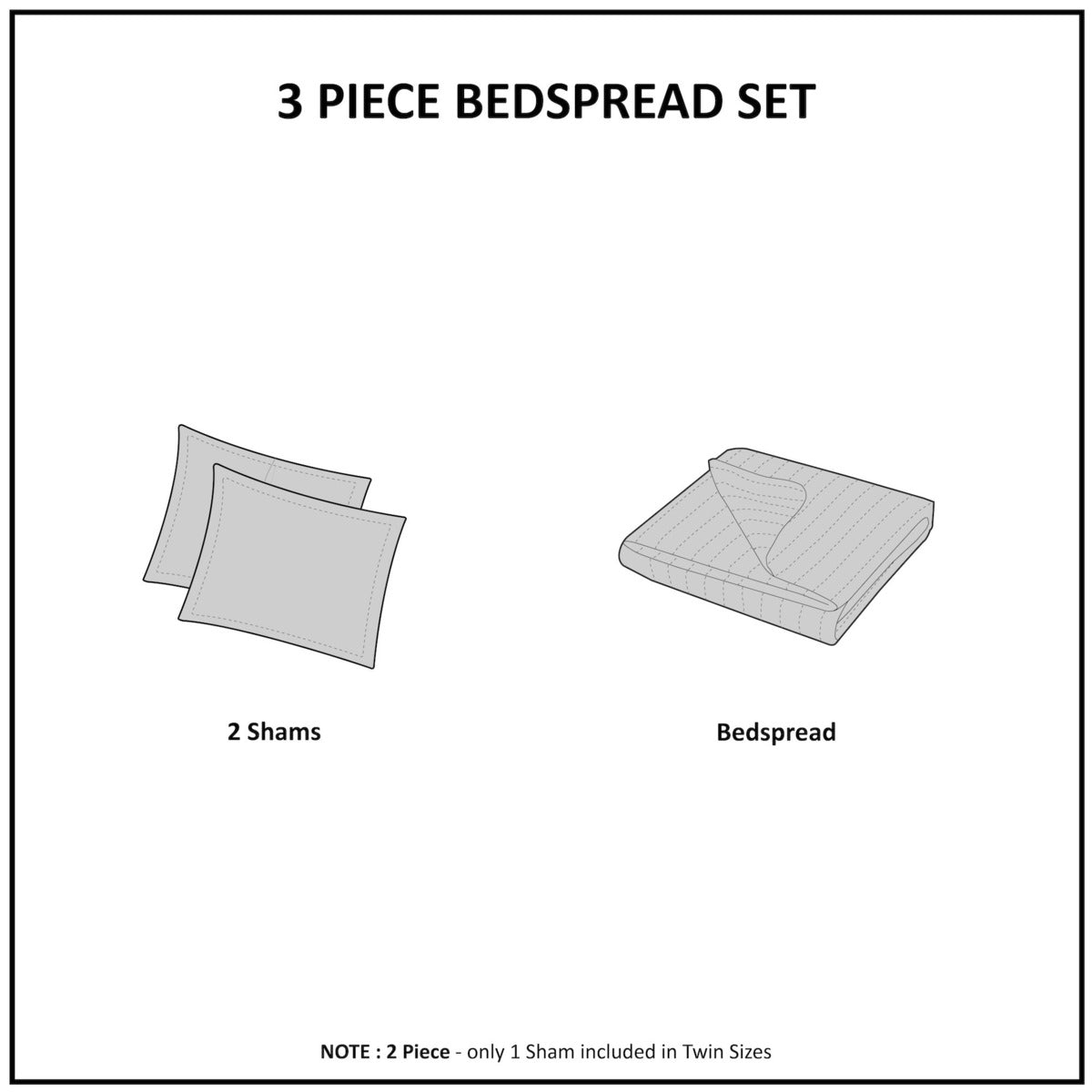 Reversible Bedspread Set Dark Grey King Dark Grey Cotton