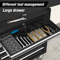 Rolling Tool Chest With 7 Drawer Tool Box With Wheels Multifunctional Tool Cart Mechanic Tool Storage Cabinet For Garage, Warehouse, Workshop, Repair Shop Black Steel