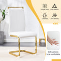 Table And Chair Set, Modern Minimalism And Luxurious White Rectangular Pattern Dining Table. Soft And Comfortable Dining Chairs For Dining Rooms, Living Rooms, Terraces And Kitchens. White Seats 8 Mdf Glass
